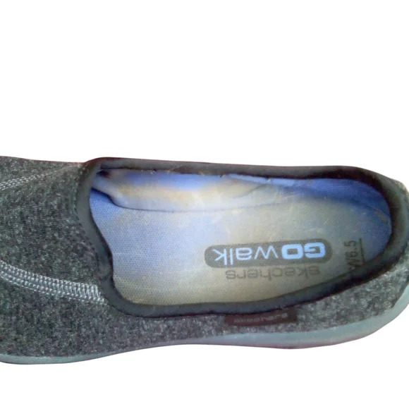 Skechers Go Walk Womens Size 6.5 Black Slip On Shoes Pre-owned No Box - Picture 8 of 15